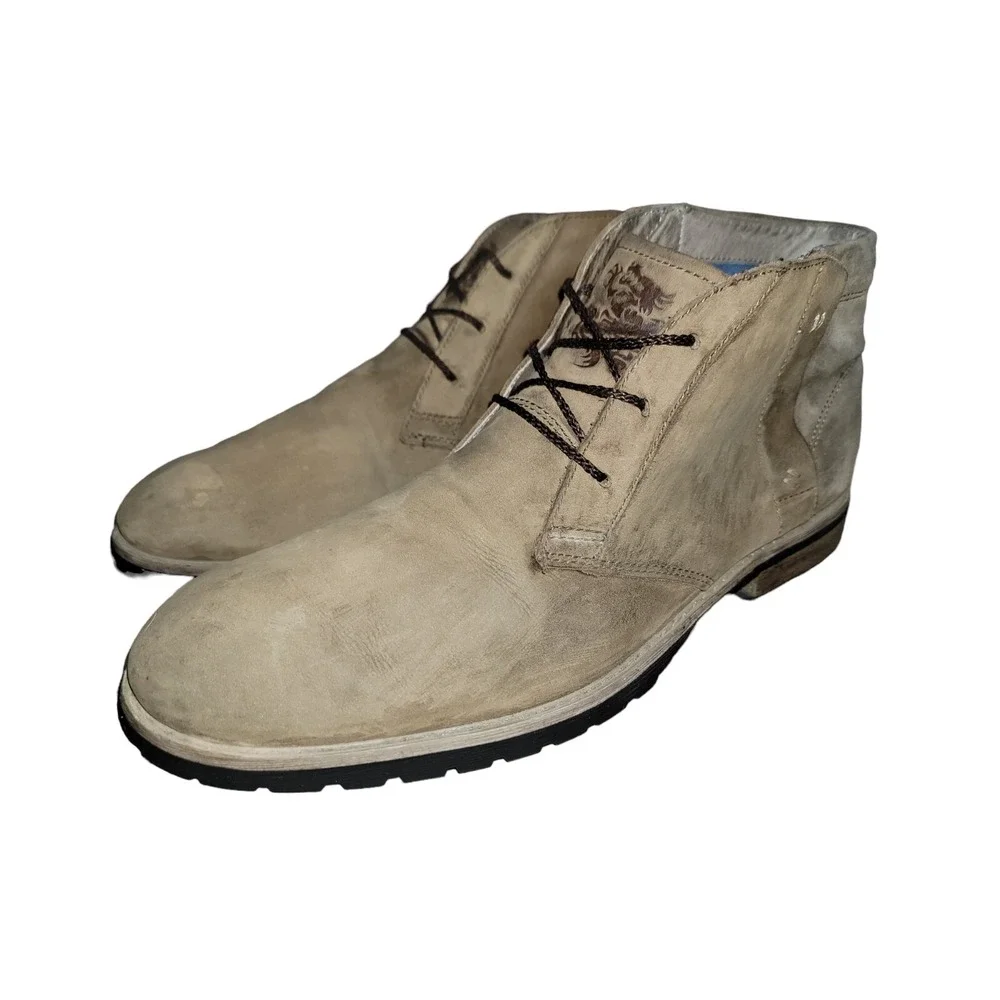 Mark‎ Nason Loretto Men's Brown Leather Memory Foam Lux Chukka Boots Size 10.5